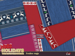 Sims 4 — Festive rugs  by evi — Festive rugs recolourd to keep your house warm