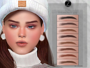 Sims 4 — EYEBROWS Z52 by ZENX — -Base Game -All Age -For Female -19 colors -Works with all of skins -Compatible with HQ