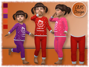 Sims 4 — CURE for Christmas Girls PJ bottom by Stephanie_Mey1991 — CRPS pyjamas bottom for girls in six colors CURE for