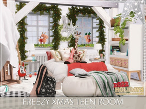 Sims 4 — Freezy Xmas Teen Room by MychQQQ — Value: $ 19,706 Size: 5x9 Make sure your game is fully updated. CC's needed