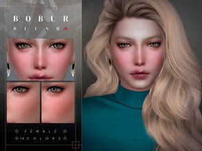 Sims 4 — Blush with a nose highlighter by Bobur2 — Blush with a nose highlighter for female 14 colors I hpe you like it