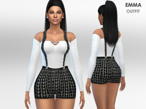 Sims 4 — Emma Outfit by Puresim — Long sleeve outfit.