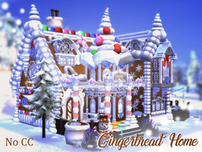 Sims 4 — Gingerbread Home by VirtualFairytales — Home sweet home - literally. Made of sugar and chocolate it's hard not