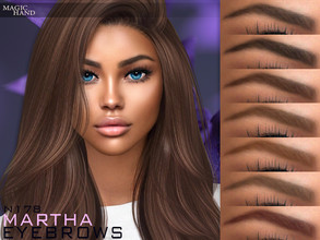 Sims 4 — [Patreon] Martha Eyebrows N178 by MagicHand — Thin eyebrows in 13 colors - HQ Compatible. Preview - CAS