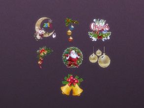 Sims 4 — New Year stickers 2 by Malom — Happy New Year