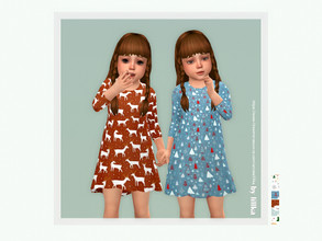 Sims 4 — Christmas Pajama Toddler 01 by lillka — Christmas Pajama 6 swatches Base game compatible Custom thumbnail