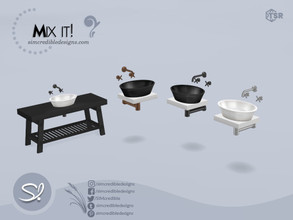Sims 4 — Mix It Sink by SIMcredible! — Designed to be used with the table from this same set [if you downloaded this