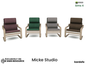 Sims 4 — kardofe_Micke Studio_LivingChair by kardofe — Nordic style armchair, in four colour options