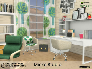 Sims 4 — Micke Studio by kardofe — Nordic style studio, with many colour options, in this first part you can find a big