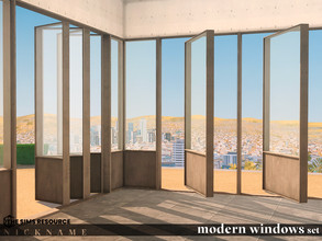 Sims 4 — modern windows set by NICKNAME_sims4 — modern door windows set 12 package files. modern door windows