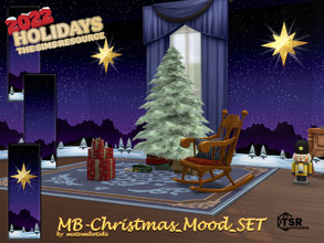 Sims 4 — MB-Christmas_Mood_SET by matomibotaki — MB-Christmas_Mood_SET Atmospheric Christmas wallpapers with an evening