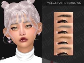 Sims 4 — Melonpan Eyebrows by Kikuruacchi — - It is suitable for Female and Male. ( Toddler to Elder ) - 24 swatches - HQ