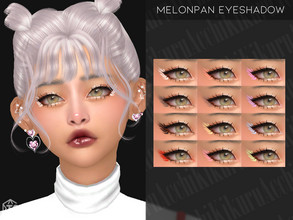 Sims 4 — Melonpan Eyeshadow by Kikuruacchi — - It is suitable for Female and Male. ( Teen to Elder ) - 12 swatches - HQ