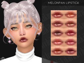 Sims 4 — Melonpan Lipstick by Kikuruacchi — - It is suitable for Female and Male. ( Teen to Elder ) - 10 swatches - HQ