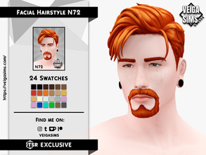 Sims 4 — Facial Hair Style N72 by David_Mtv2 — All maxis color (24 colors).