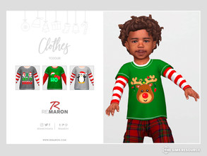 Sims 4 — Christmas shirt for Toddlers by remaron — Christmas 2 Shirts for Toddlers in The Sims 4 ReMaron_T_2Shirts03 New