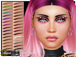 Sims 4 — Star Eyebrows by EvilQuinzel — Eyebrows in 32 swatches! - Eyebrows category; - Female and male; - Teen + ; - All