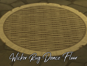 Sims 4 — Wicker Rug Dance Floor by Naunakht — A rustic alternative dance floor for historical saves.