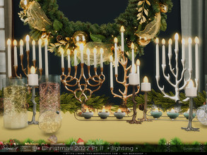 Sims 4 — Christmas 2022 lighting set by Severinka_ — A set of festive lighting - candles and garlands for home decoration