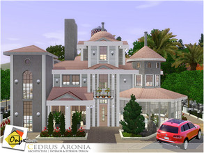 Sims 3 — Cedrus Aronia by Onyxium — On the first floor: Living Room | Dining Room | Kitchen | Bathroom | Garage On the