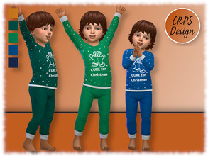Sims 4 — CURE for Christmas Boy pyjamas by Stephanie_Mey1991 — CRPS christmas pyjamas for boys in five colors CURE for