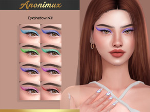 Sims 4 — Eyeshadow N31 by Anonimux_Simmer — - 8 Shades - Compatible with the color slider - BGC - HQ - Thanks to all CC