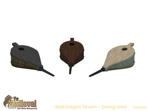 Sims 4 — Ye Medieval Red Dragon Tavern Bellows by kardofe — Fireplace bellows, decorative. In three colour options
