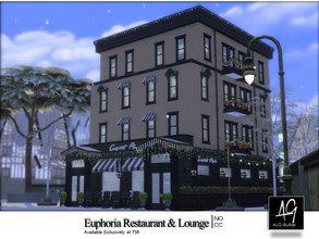 Sims 4 — Euphoria Restaurant & Lounge by ALGbuilds — Euphoria Restaurant & Lounge has a Victorian style with a