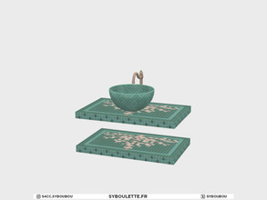 Sims 4 — Mozaic - Sink by Syboubou — Tiled sink with an extra shelf.