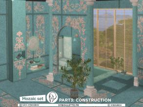 Sims 4 — Patreon Release - Mozaic bathroom set (3/3: Build construct) by Syboubou — This set will allow you to build a
