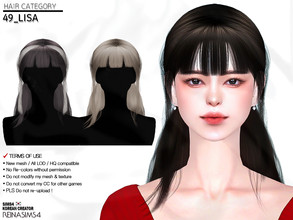 Sims 4 — Lisa hair by Reina_Dambi — - New mesh - ALL LOD - HQ compatible - Hat compatible