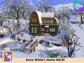 Sims 4 — Snow White's Home - No CC by watersim44 — Welcome to this small home, of Snow White's Home. Entrance, Living,