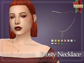 Sims 4 — Frosty Necklace - Female by SunflowerPetalsCC — A matching necklace to my Frosty Earrings. A simple necklace