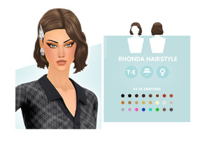 Sims 4 — Rhonda Hairstyle by simcelebrity00 — Hello Simmers! Try this school girl inspired hairstyle that come in all of