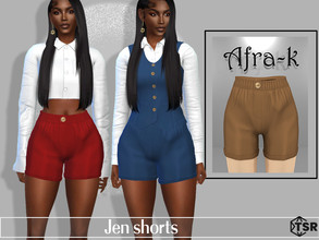 Sims 4 — Jen shorts by akaysims — Fold pleated shorts business casual wear. Comes in 10 swatches. - HQ Compatible