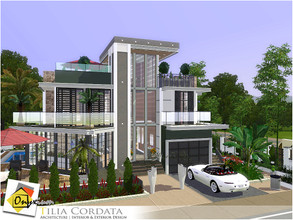 Sims 3 — Tilia Cordata by Onyxium — On the first floor: Living Room | Dining Room | Kitchen | Bathroom | Garage On the