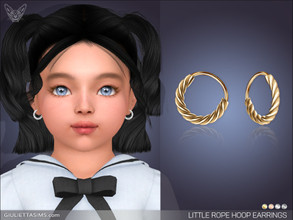 Sims 4 — Little Rope Hoop Earrings For Toddlers by feyona — Little Rope Hoop Earrings For Toddlers come in 4 colors of