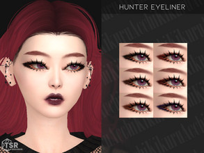 Sims 4 — Hunter Eyeliner by Kikuruacchi — - It is suitable for Female and Male. ( Teen to Elder ) - 6 swatches - HQ