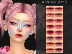Sims 4 — Space Pop Lipstick by Kikuruacchi — - It is suitable for Female and Male. ( Teen to Elder ) - 16 swatches - HQ