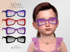 Sims 4 — Xenia V2 Sunglasses Toddler by Suzue — -New Mesh (Suzue) -12 Swatches -For Female and Male -HQ Compatible
