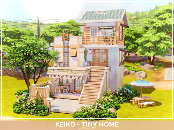 Sims 4 — Keiko Tiny Home - No CC by Mini_Simmer — A small japanese inspired two bedrooms and 1 bathroom home.
