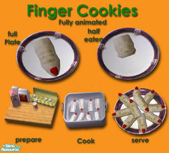 Sims 2 — Spooky Halloween Food - Finger Cookies by Simaddict99 — these make a nice light snack, or sweet dessert treat!