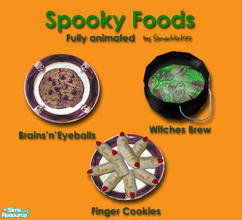 Sims 2 — Spooky Halloween Food by Simaddict99 — The perfect meal plan for spooks & goblins (even zombies) in your