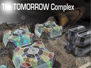 Sims 2 — The Tomorrow Complex by Cyclonesue — A futuristic lot for a modern family. Sleeps 4-5 people, complete with