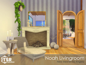 Sims 4 — Noah Livingroom by Angela — Noah Livingroom, a new small livingroomset that contains a lounger, sidetable,