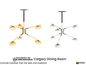 Sims 4 — kardofe_Calgary Dining Room_Ceiling lamp by kardofe — Ceiling lamp with six bulbs, in two different options,