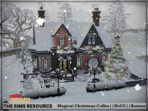 Sims 4 — Magical Christmas Coffee by Bozena — The house is located in the Windenburg . Have fun Lot: 20 x 20 Value: $ 54