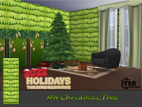 Sims 4 — MB-Christmas_Tree by matomibotaki — MB-Christmas_Tree Romantic Christmas wallpaper with small fir trees. There