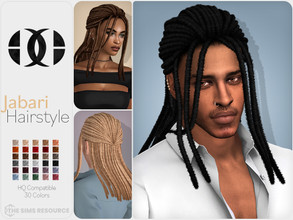 Sims 4 — Jabari Hairstyle by DarkNighTt — Jabari Hairstyle is an ethnic,long hairstyle with dreadlocks. 30 colors (20