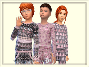 Sims 4 — Sweater Pastel  NY by bukovka — Sweater for children of both sexes: boys and girls. Installed stand-alone,